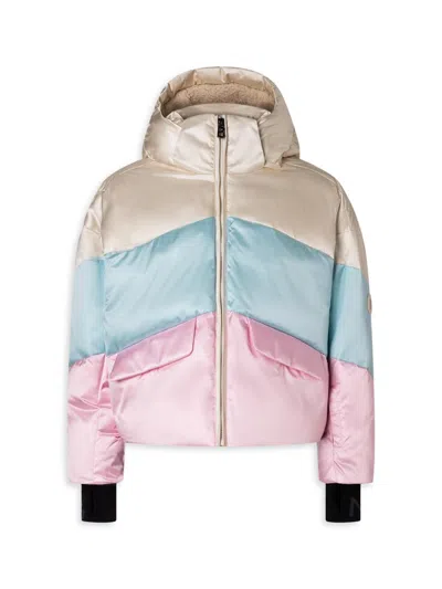 Bogner Little Girl's & Girl's Linda Satin Coat In Multi