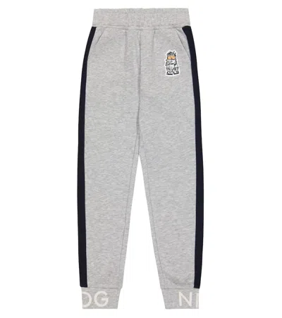 Bogner Kids' Logo Cotton-blend Sweatpants In Grey