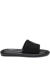 Bogner Logo-detail Mesh Flat Sandals In Black