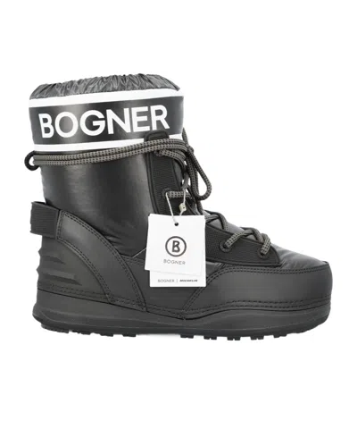 Bogner Logo-print Lace-up Snow Boots In Black