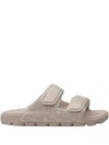 Bogner Logo-pattern Strapped Slides In Neutral