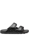 Bogner Logo-print Strapped Slides In Black