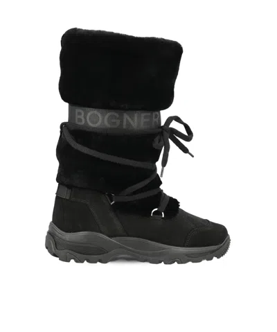 Bogner Logo Strap Snow Boots In Black