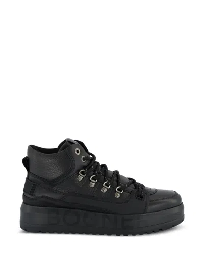 Bogner Logo-print Panelled Boots In Black