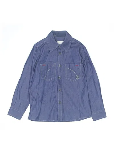 Pre-owned Bogner Kids' Long Sleeve Button Down Shirt In Blue