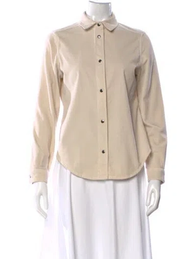 Pre-owned Bogner Long Sleeve Button-up Top In Neutral