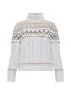 Bogner Lorely Cable-knit Sweater In White