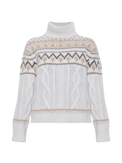 Bogner Lorely Cable-knit Sweater In White