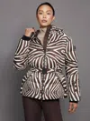 Bogner Lucca-d Printed Down Jacket In Allover Zebra Print
