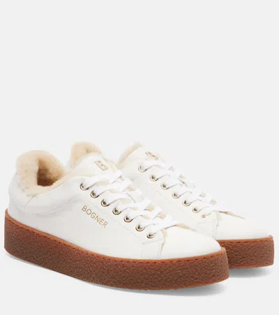 BOGNER LUCERNE SHEARLING-LINED LEATHER SNEAKERS