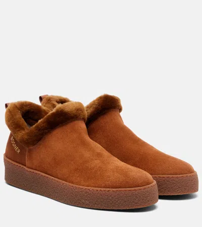 Bogner Lucerne Suede Ankle Boots In Brown