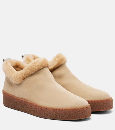 Bogner Lucerne Suede Ankle Boots In Nude