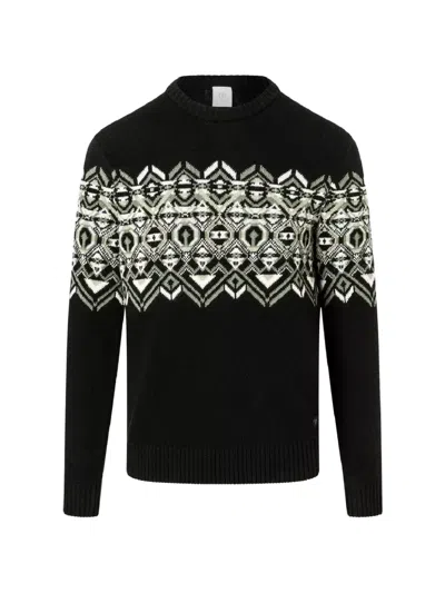 Bogner Luci Contrast-pattern Sweater In Black