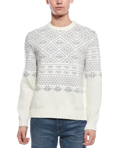 Bogner Lucian Wool-blend Crewneck Sweater In White