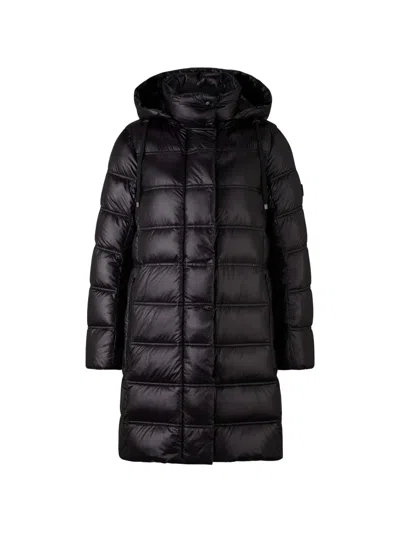 Bogner Lynn Detachable Hood Quilted Coat In Blue