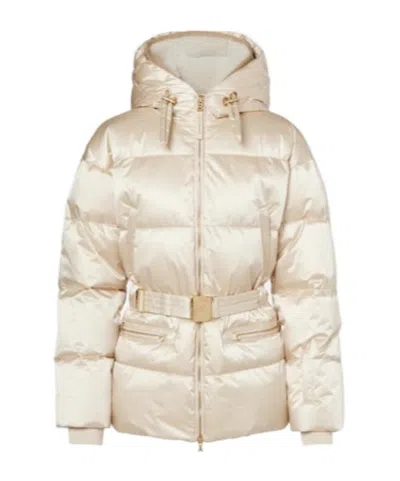 Bogner Lyra Belted Down Ski Jacket In Neutral