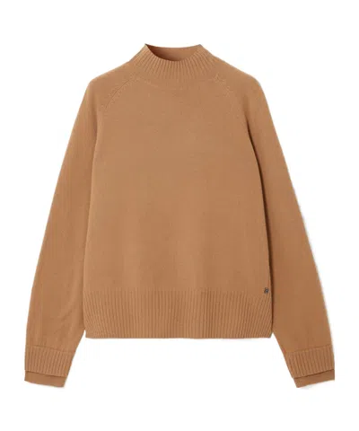 Bogner Lysanne Layered Wool Turtleneck Sweater In Brown