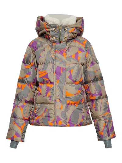 Bogner Maja Leaf-print Ski Jacket In Multi