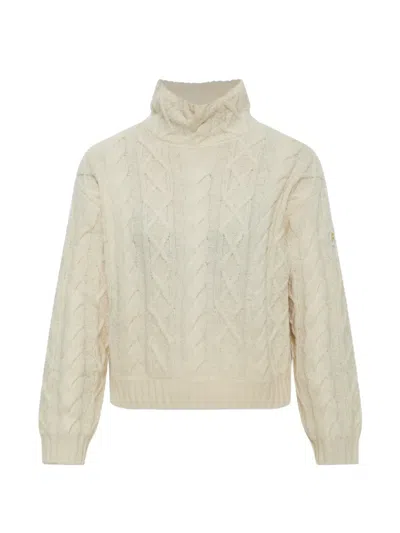 Bogner Malene Cable-knit Turtleneck Sweater In Neutral