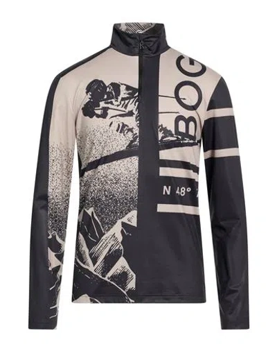 Bogner Man T-shirt Platinum Size M Polyester, Elastane In Black