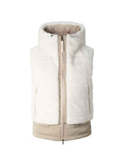 Bogner Manda Faux-fur Gilet In Weiss
