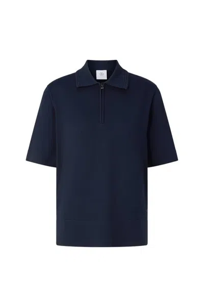 Bogner Maureen Virgin Wool Polo Shirt In Blue