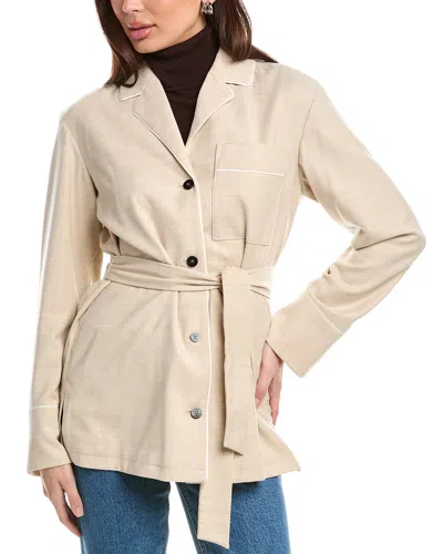 Bogner Melissa Wool-blend Blazer In Beige