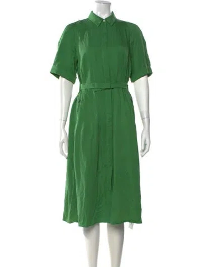 Pre-owned Bogner Midi Length Dress In Green