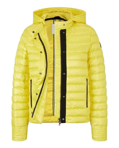 Pre-owned Bogner Milla-d Women's Hooded Down Ski Jacket In Lemon