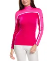 Bogner Milu Stretch-velour And Shell Turtleneck Top In Pink