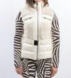 Bogner Minka Shearling Hybrid Vest With Hood In White