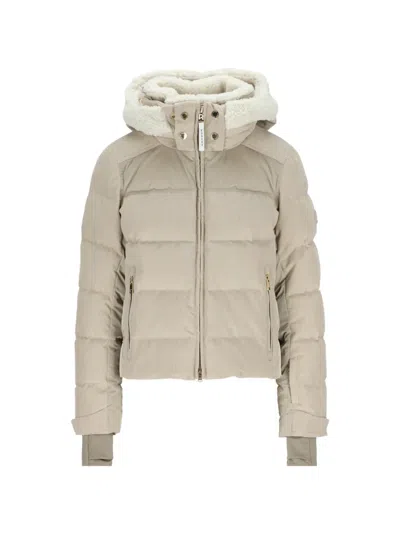 Bogner Minu Cord Padded Puffer Jacket In Gray