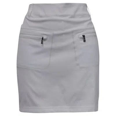 Pre-owned Bogner Mirana Mini Skort Wit Pockets In White Polyester