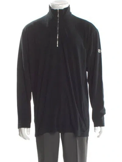 Pre-owned Bogner Mock Neck Long Sleeve Polo Sweater In Gray