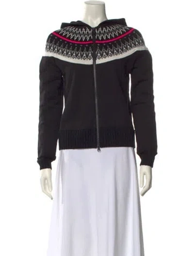 Pre-owned Bogner Mock Neck Long Sleeve Sweatshirt In Black