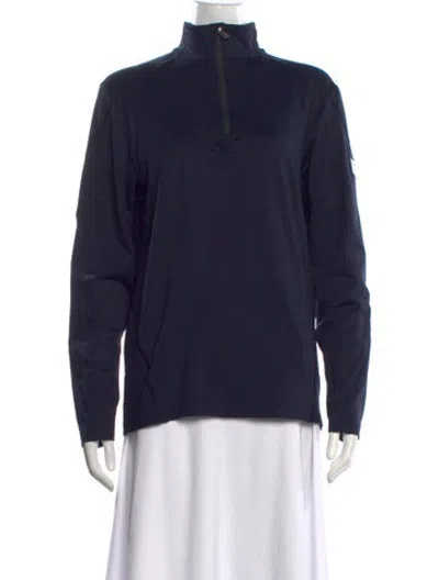 Pre-owned Bogner Mock Neck Long Sleeve Sweatshirt In Black