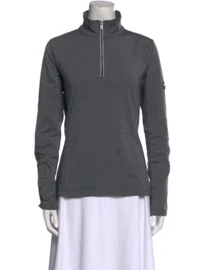 Pre-owned Bogner Mock Neck Long Sleeve Sweatshirt In Gray