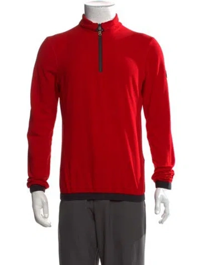 Pre-owned Bogner Mock Neck Long Sleeve Sweatshirt In Red