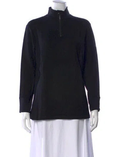 Pre-owned Bogner Mock Neck Long Sleeve Sweatshirt W/ Tags In Black