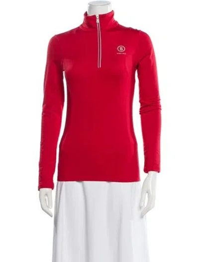 Pre-owned Bogner Mock Neck Long Sleeve Top In Multi
