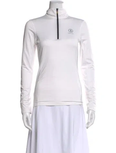 Pre-owned Bogner Mock Neck Long Sleeve Top In Neutral