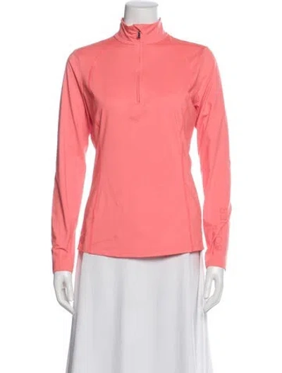 Pre-owned Bogner Mock Neck Long Sleeve Top In Orange