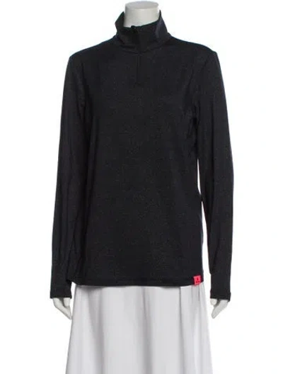 Pre-owned Bogner Mock Neck Long Sleeve Top W/ Tags In Gray