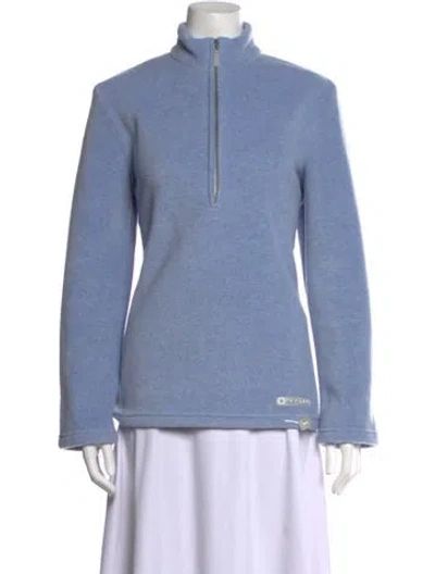 Pre-owned Bogner Mock Neck Sweater In Blue