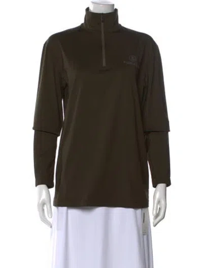 Pre-owned Bogner Mock Neck Sweater In Green