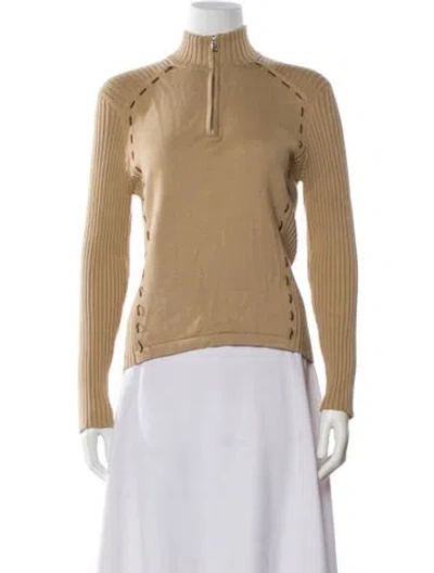 Pre-owned Bogner Mock Neck Sweater In Neutral