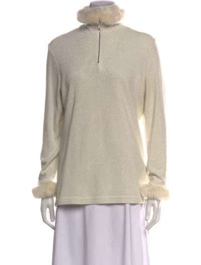 Pre-owned Bogner Mock Neck Sweater In Neutrals