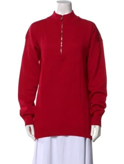 Pre-owned Bogner Mock Neck Sweater In Red