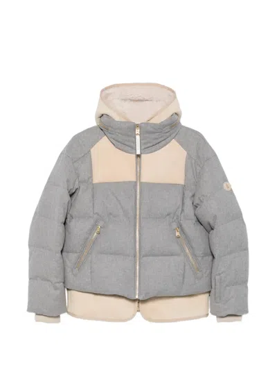 Bogner Moja Hooded Quilted Jacket In Gray
