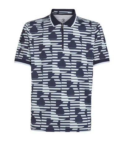 Bogner Monogram Valentin Polo Shirt In Blue